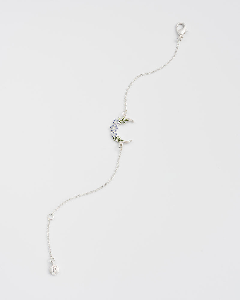 Nightshade Moon Silver Chain Bracelet