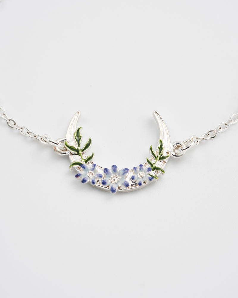 Nightshade Moon Silver Chain Bracelet