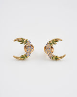 Nightshade Moon Gold Stud Earrings