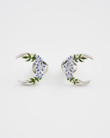 Nightshade Moon Silver Stud Earrings