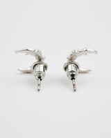 Nightshade Moon Silver Stud Earrings