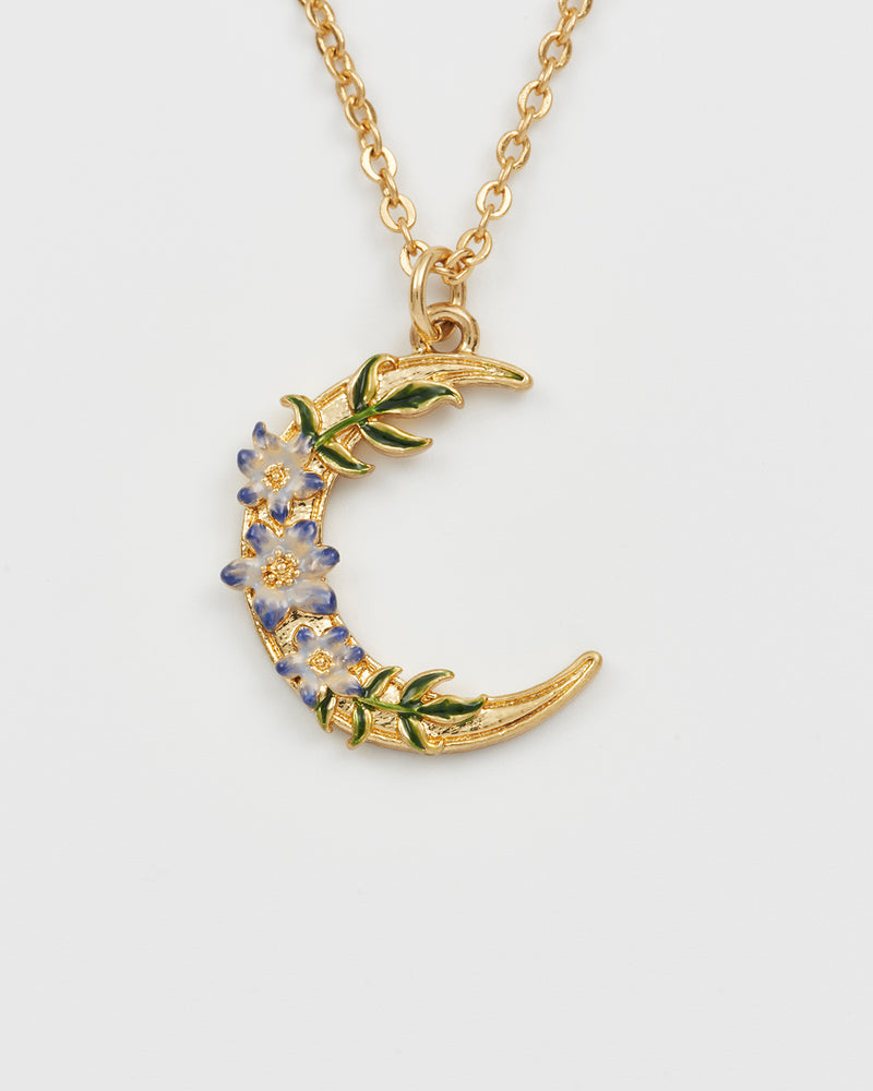 Nightshade Moon Gold Chain Necklace
