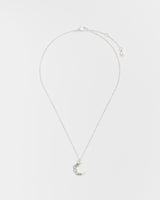 Nightshade Moon Silver Chain Necklace