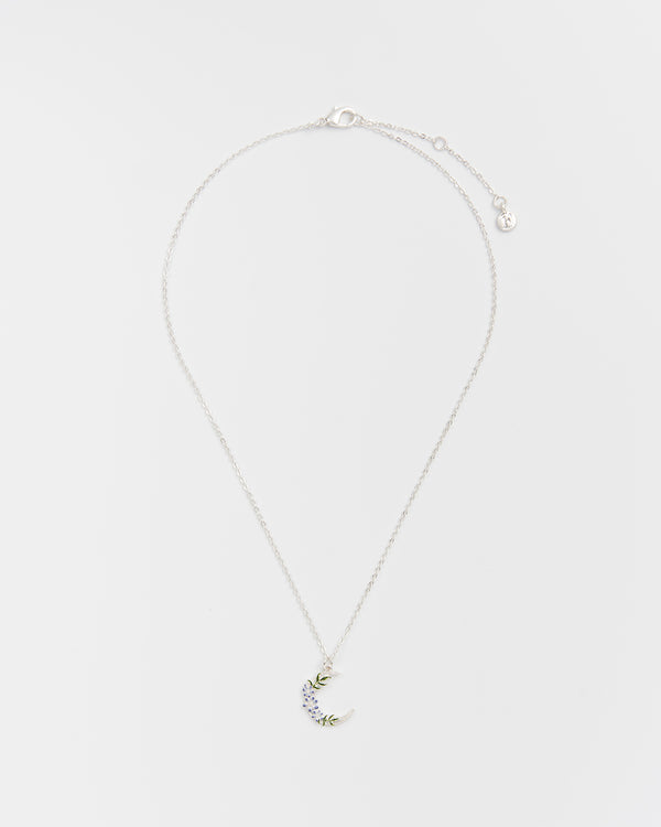 Nightshade Moon Silver Chain Necklace