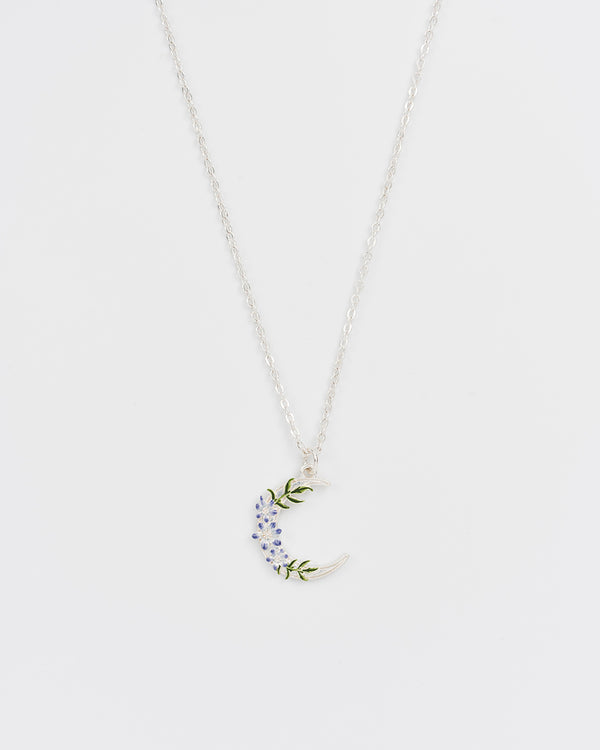 Nightshade Moon Silver Chain Necklace