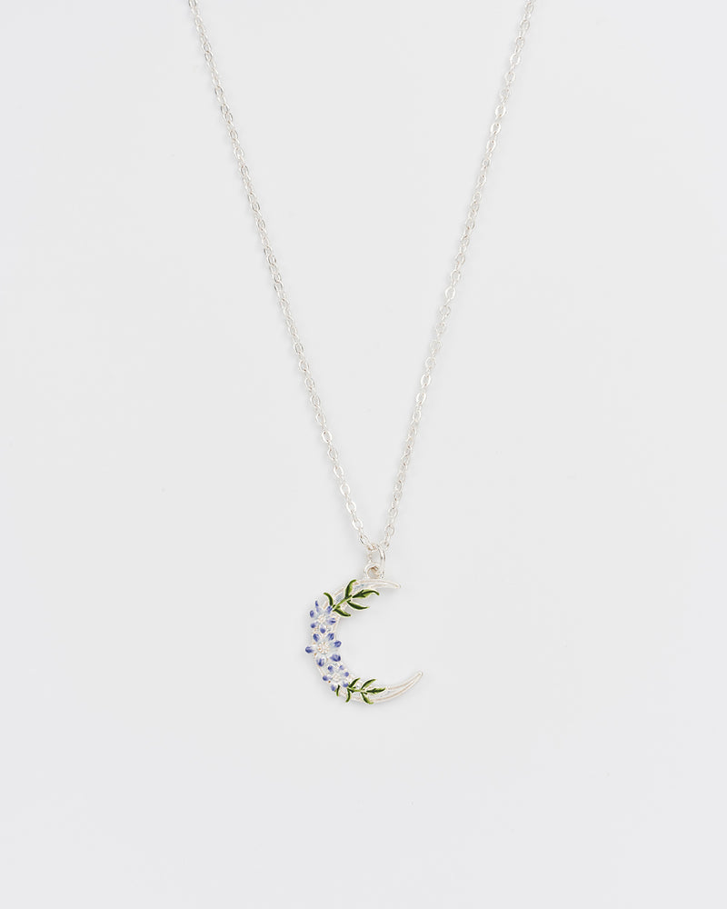 Nightshade Moon Silver Chain Necklace