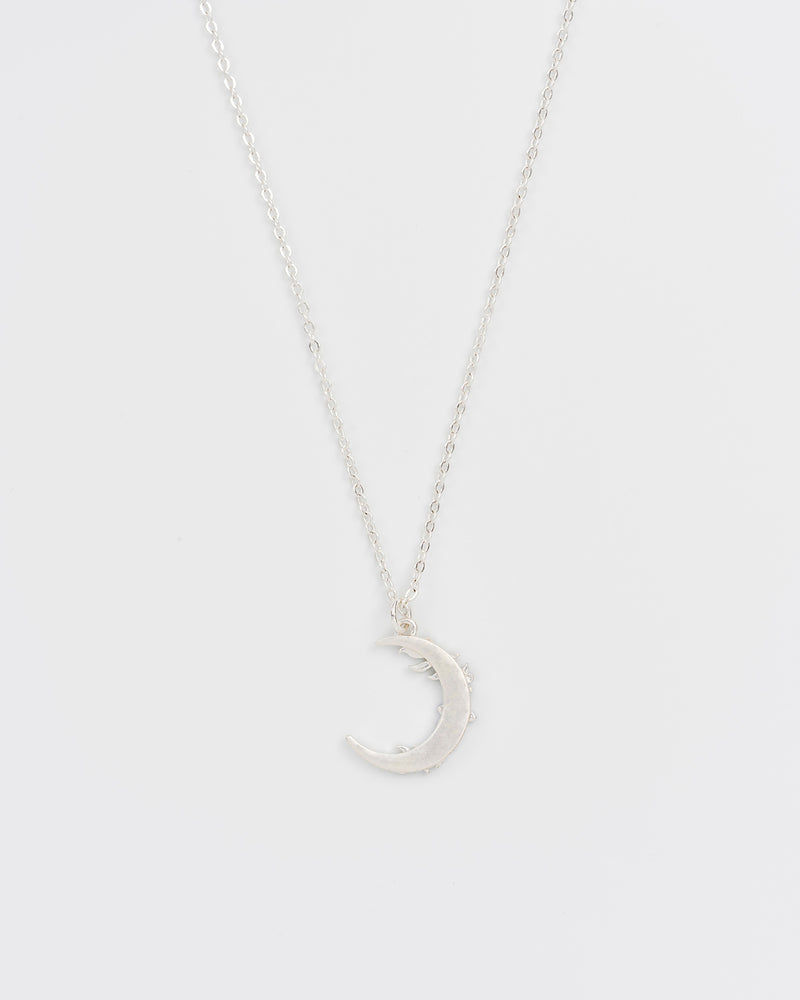 Nightshade Moon Silver Chain Necklace