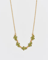 Oak Leaf Gold Choker Necklace
