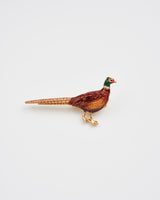 Pheasant Enamel Brooch