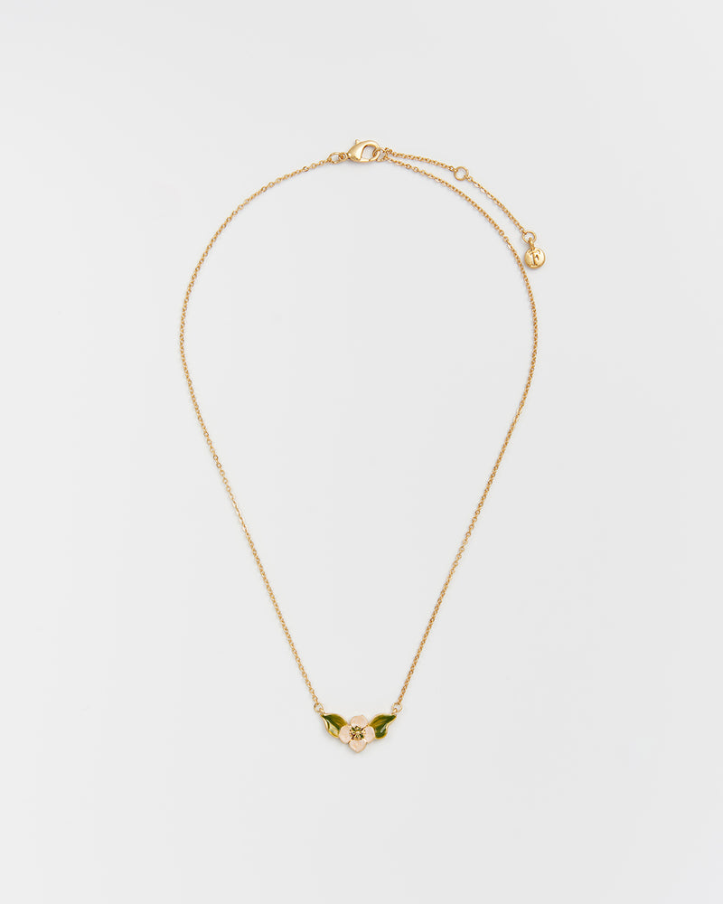 Poppy Anemone Gold Chain Necklace