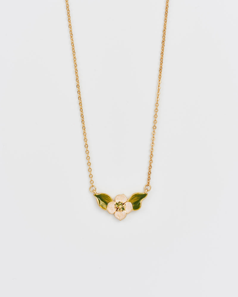 Poppy Anemone Gold Chain Necklace