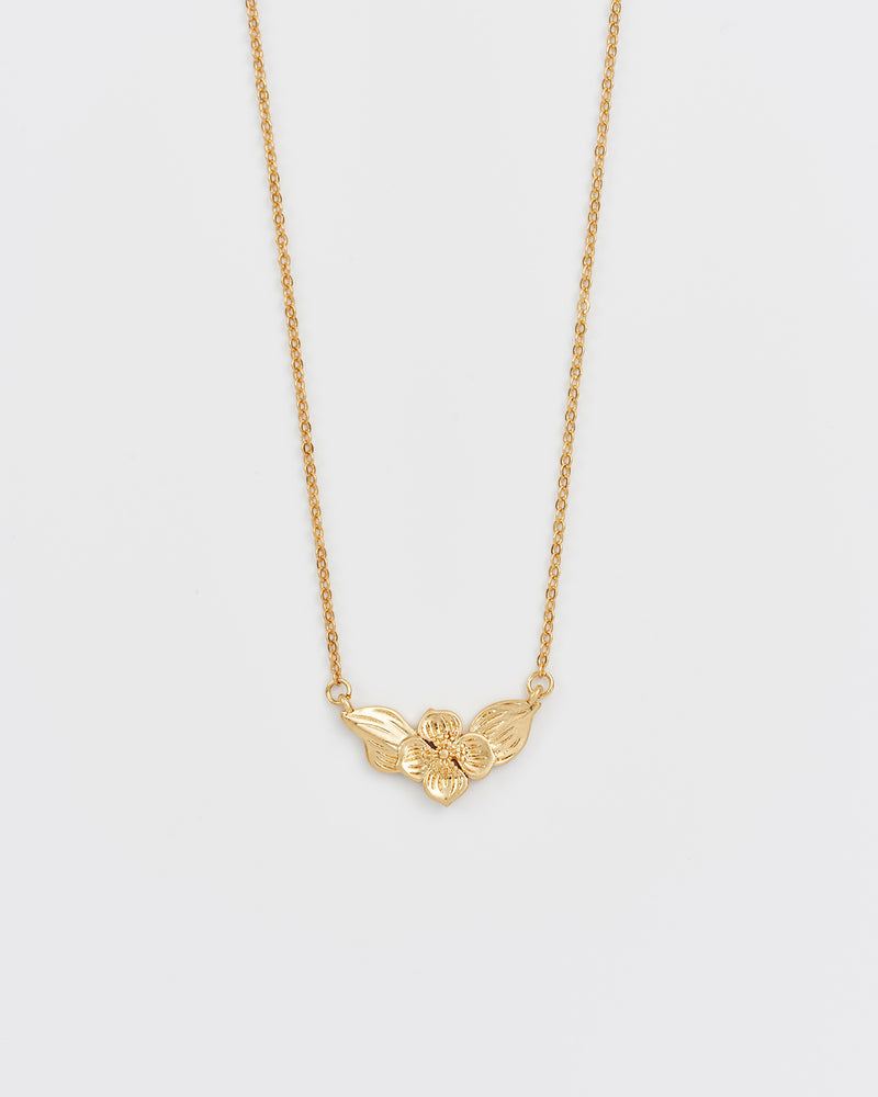 Poppy Anemone Gold Chain Necklace