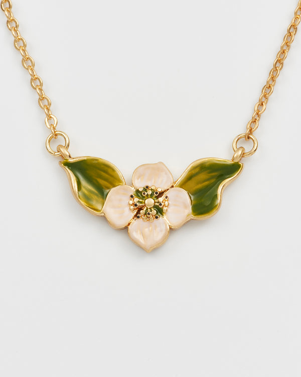 Poppy Anemone Gold Chain Necklace