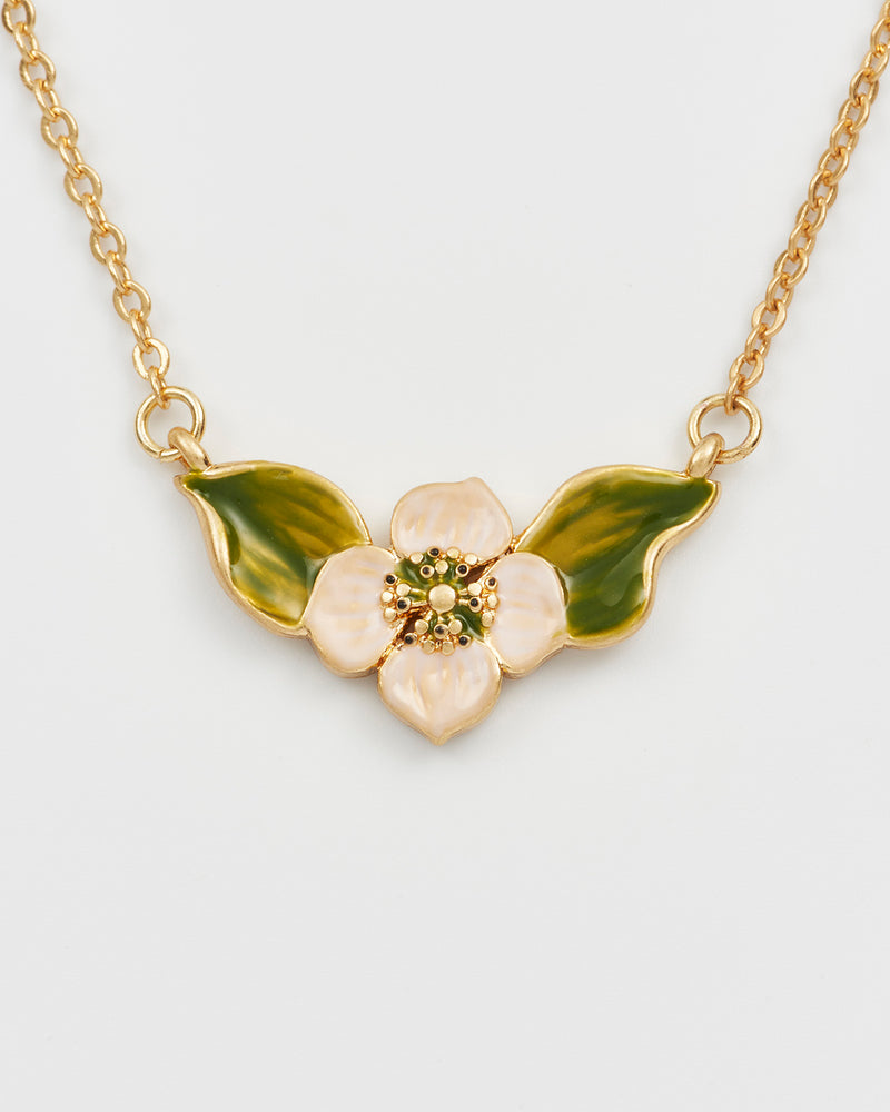 Poppy Anemone Gold Chain Necklace