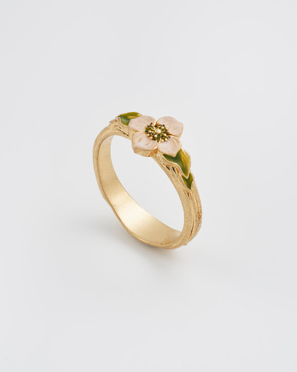 Poppy Anemone Gold Ring