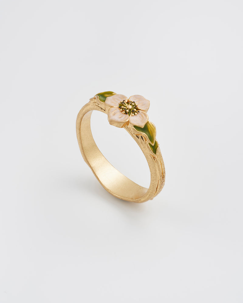 Poppy Anemone Gold Ring