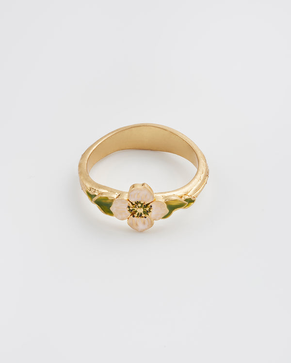 Poppy Anemone Gold Ring