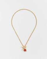 English Rose Pearl Gold Chain Necklace