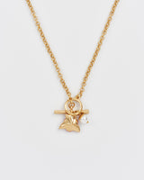 English Rose Pearl Gold Chain Necklace