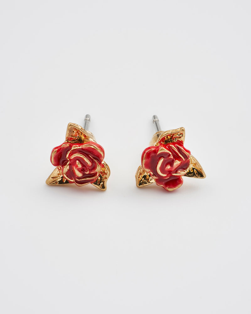 English Rose Gold Stud Earrings