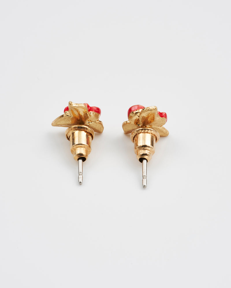 English Rose Gold Stud Earrings