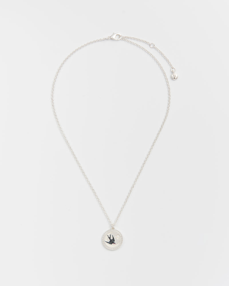 Swallow Spirit Guide Silver Chain Necklace