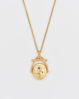 A Initial Anemone Gold Spinner Chain Necklace