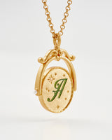 A Initial Anemone Gold Spinner Chain Necklace