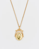 B Initial Bluebell Gold Spinner Chain Necklace