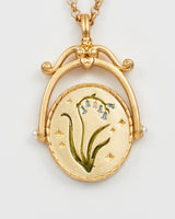 B Initial Bluebell Gold Spinner Chain Necklace