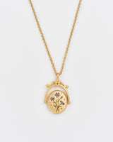 C Initial Cornflower Gold Spinner Chain Necklace
