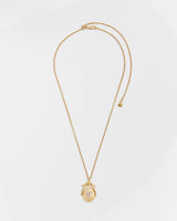 C Initial Cornflower Gold Spinner Chain Necklace