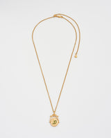 D Initial Daisy Gold Spinner Chain Necklace