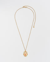 E Initial Echinacea Gold Spinner Chain Necklace