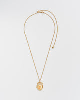 G Initial Gerbera Gold Spinner Chain Necklace