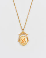 G Initial Gerbera Gold Spinner Chain Necklace