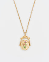 I Initial Iris Gold Spinner Chain Necklace