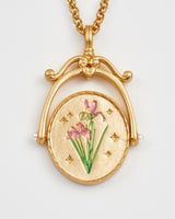 I Initial Iris Gold Spinner Chain Necklace