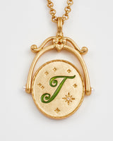 J Initial Jasmine Gold Spinner Chain Necklace
