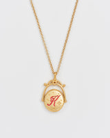 K Initial Kalmia Gold Spinner Chain Necklace