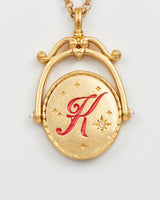 K Initial Kalmia Gold Spinner Chain Necklace