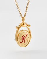 K Initial Kalmia Gold Spinner Chain Necklace