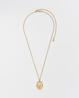 L Initial Lavender Gold Spinner Chain Necklace