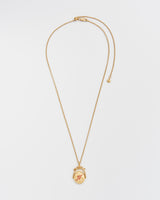 N Initial Nasturtium Gold Spinner Chain Necklace