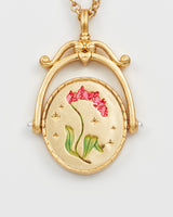 O Initial Orchid Gold Spinner Chain Necklace