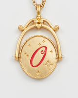 O Initial Orchid Gold Spinner Chain Necklace