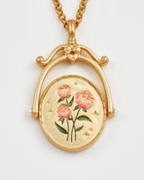 P Initial Peony Gold Spinner Chain Necklace