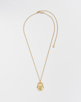 Q Initial Queen Annes Lace Gold Spinner Chain Necklace