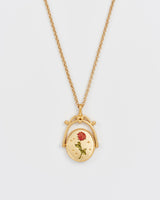 R Initial Rose Gold Spinner Chain Necklace