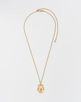 R Initial Rose Gold Spinner Chain Necklace